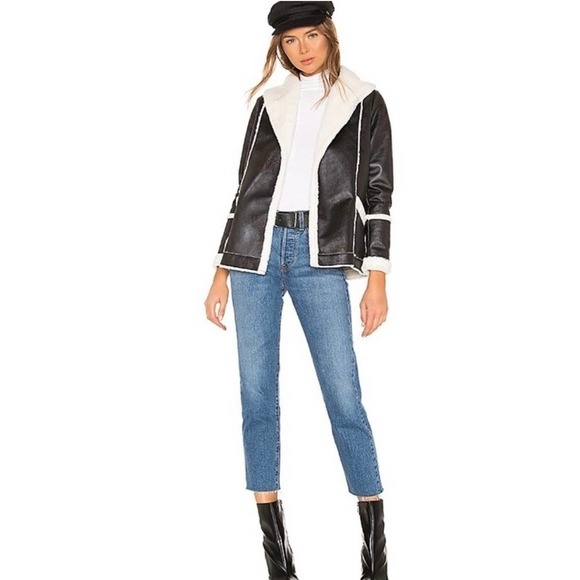 Anthropologie: Chaser Faux Suede Shearling Jacket​​​​​​​​​​​​ - Picture 4 of 8